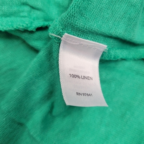 J. Jill Gauzy Linen Knit Open Cardigan Sweater Green Size Medium - Picture 6 of 6
